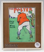1900 Coloured Golfing Lithograph after Starr Wood - used for the front cover of 