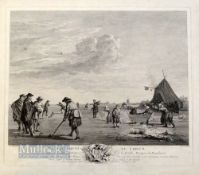 Van de Velde, Adriaen (1635-1672) after - early Dutch kolfing scene titled 