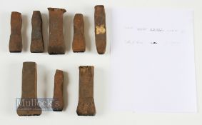 Collection of Cast Iron Golf Club and Other Head Stamp Marks (8) Jim Redman Salisbury, H H B Sugg