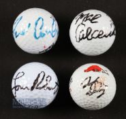 Collection of US Major and PGA Tour Winning Players signed golf balls (4) Fred Couples, John Daly, M