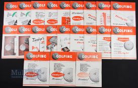 1955, 1956 and 1957 Golfing (incorp Popular Golf) monthly magazines features 1955 Nov, Dec, 1956