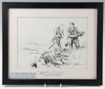 Bert Thomas (b.1883-d.1966) Original humourist golfing sketch signed lower right corner - 
