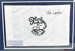 Tom Watson Signed Turnberry Scotland Pin Flag