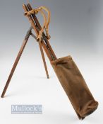 Pre-1900 'Osmonds Automaton Caddie' Golf Club Carrier appears in a wooden construction, with