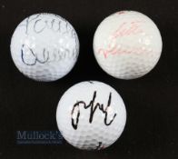 Collection of US Ladies Golf Champion signed golf balls - Lisa Neumann (1988), Paula Creamer (