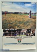 British Open Championship Golf Calendars - feature 1989 Calendar complete, pin holes to top, wear to