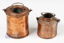 2x Golf Club Makers Copper Water Kettles - each with removable liner and each measure 5.75