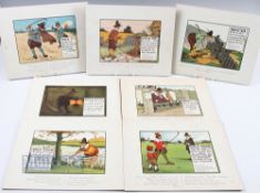 Chares Crombie 'Perrier' Rules of Golf Prints features Rules XIV, XXXIII, XXXII, I (i), XXXI, XII, I