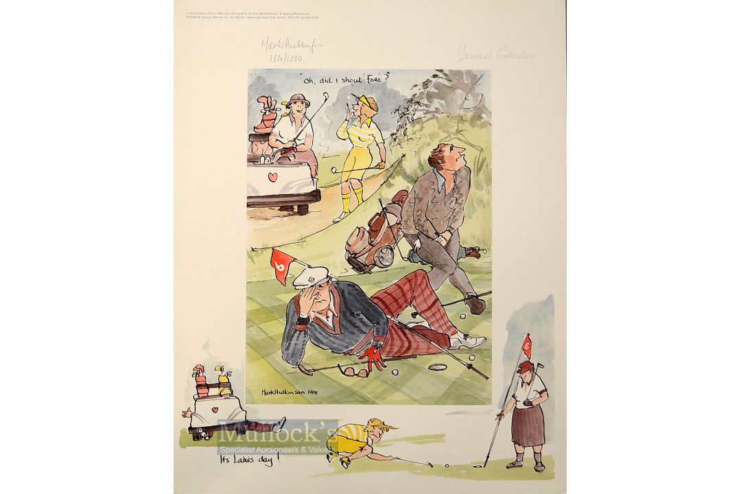 Mark Huskinson signed (b.1935-2018) interesting set of 6x signed ltd ed humorous colour prints which - Image 2 of 6