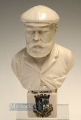 Scarce Old Tom Morris St Andrews Crested Ware Bust - Rare Willow Art Staffordshire souvenir ware