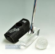 Hoya Crystal Glass Putter comes with leather head cover and MG Max grip, measures 87cm in length