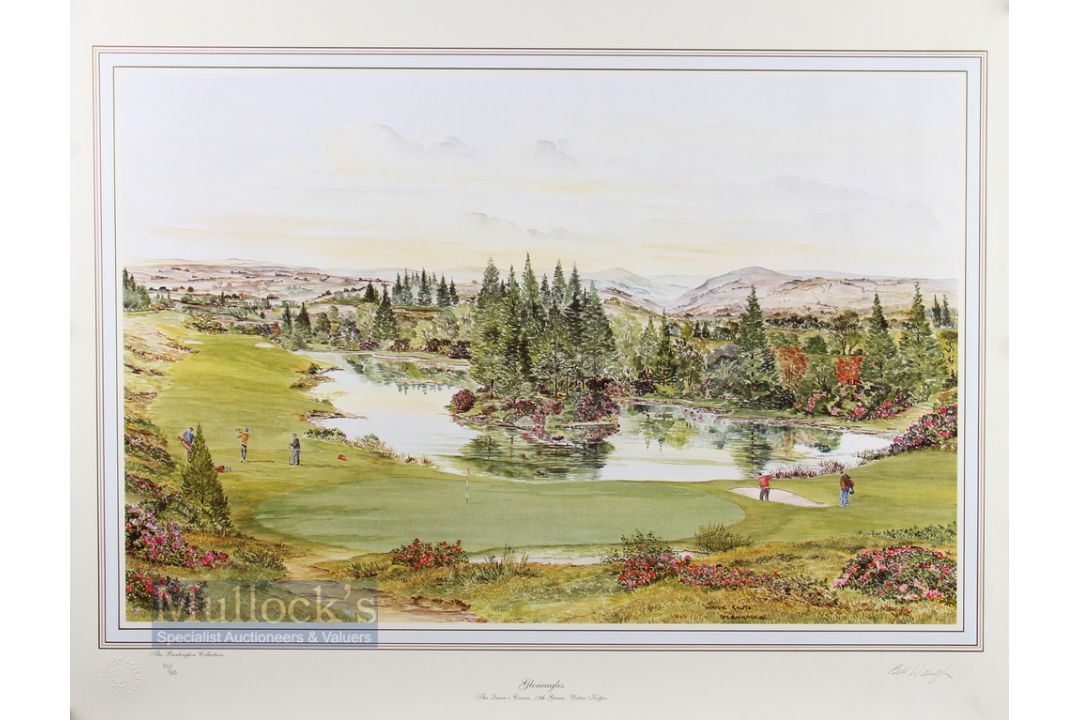Waugh, Bill (Signed) ltd ed colour golf print entitled 'Gleneagles - The Queens Course, 13th
