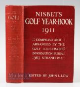 1911 Nisbet's Golf Yearbook with Joseph Murdoch Ex Libris stamp edited by John Low, 654pp, London: