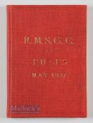 1937 Royal Mid Surrey Golf Club Rules Handbook - in the original red and gilt cloth boards - with