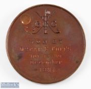 1894 Very early Tooting Bec Golf Club Large Bronze Winners Monthly Medal - finely embossed with