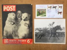 Lester Piggott Signed Horse Racing Display Widely regarded as one of the greatest flat racing