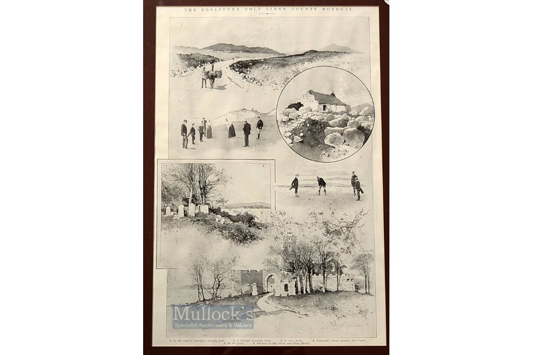 J Holland Tringham (1861-1908) after - Magazine illustrated montage titled The Rosapenna Golf