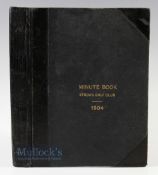 1904 Stroud Golf Club Minute Book - recording the 1st Meeting of 