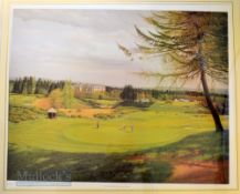 Graeme Baxter signed Ltd edition colour golf print of Gleneagles titled 