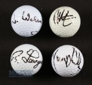 Collection of European Ryder Cup and Major winners signed golf balls (4) Bernhard Langer, Ian