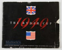 1949 Official Ryder Cup Golf Souvenir Programme - the eighth international golf match between
