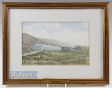 Sandy Lines - original water colour 'Saunton Golf Club' c1980 signed lower right hand corner - image