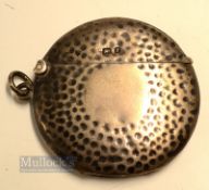 Early 1900 Silver golf ball style vesta case - hallmarked Birmingham 1905 with random dimple golf