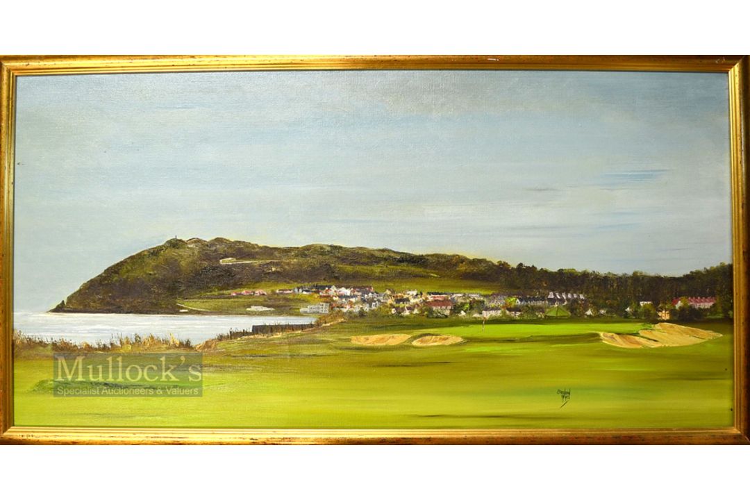 Brendan Hayes (Modern Irish Artist) - signed oil and acrylic on canvass titled "Bray From