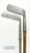 2x interesting putters - J H Taylor 'Taylors Own' very bent neck putter, and an early Ben Sayers