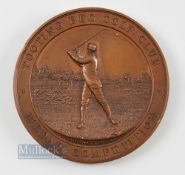 1908 Tooting Bec Golf Club Large Bronze Winners Monthly Medal - finely embossed with period