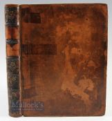 1772 Early Golf Reference - Very Rare Period Leather Bound Collection of The Edinburgh Advertiser