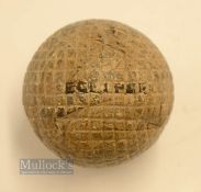 The Eclipse Moulded Mesh Guttie Golf Ball - showing a clear makers mark to one pole - some strike