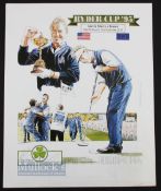 Philip Walton and Paul Trevillion Signed 'Ryder Cup '95' Limited Edition Golf Print signed by both