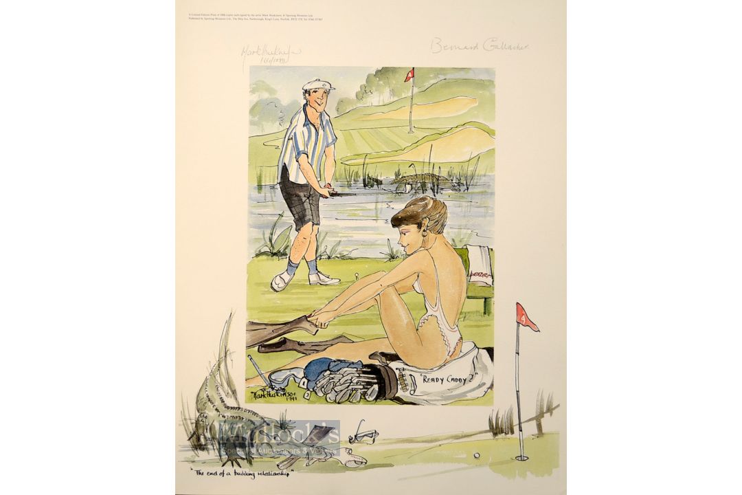 Mark Huskinson signed (b.1935-2018) interesting set of 6x signed ltd ed humorous colour prints which - Image 6 of 6