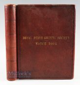 1885 Royal Perth Golfing Society 'Match Book' - in the original leather and gilt boards commencing