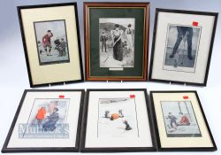 Various Golf Prints featuring An Appreciation (James Braid), The Winter Golf Ball, Mistaken