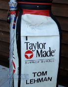 Tom Lehman Taylor Made Official Tour Bag signed by the 1996 Open Golf Champion - full size black,