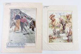 1927 Mr Punch's Political Golf Tournament Print measures 14