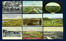Collection of Angus and Perth Scottish Golfing Postcards from 1906 onwards (9) 3x Carnoustie incl At