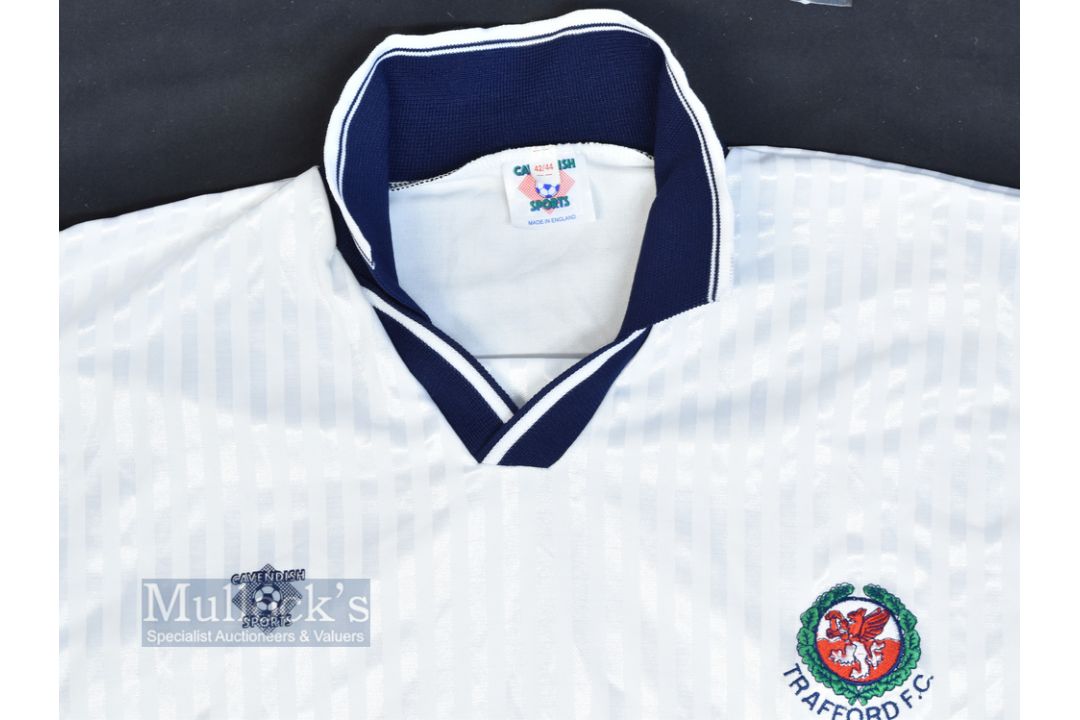 Circa 1990s/00s Trafford FC Home Football Shirt Cavendish Sports, Quicks, in white, 42/44, short - Image 2 of 2