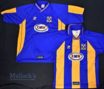 1999/01 and 2001/03 Shrewsbury Town Home Football Shirts both Patrick, MW Electrical Services,