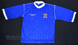 1996 Shrewsbury Town Auto windscreen Shield Final Wembley Home Football Shirt in blue MG