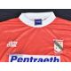 1997/98 Bangor City FC Away Football Shirt Pentreath Saab, View From, size 46/48, in red and - Image 2 of 2