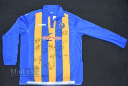 2011/2012 Shrewsbury Town Multi-Signed Football Shirt appears to be a player issue shirt, no