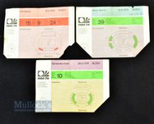 1974 World Cup Tickets, Germany v Australia, Germany v Chile and Netherlands v Argentina