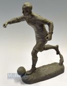 Henry Fugere (1872-1944) large early 20th Century Spelter Football Figure mounted on a