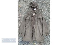 Vintage Clothing - 2x Late 20th century German Parker Coats both in green, one with German Printed