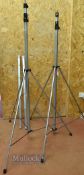 Power Drive Extendable Stands with braces, for speakers or lights, in aluminium construction, closed
