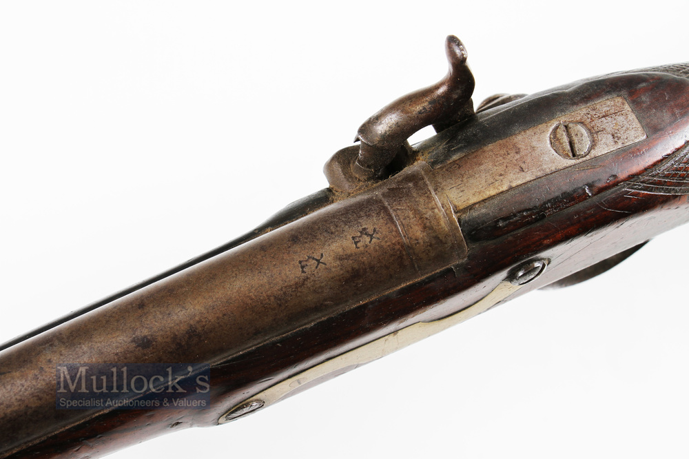 19th century Percussion Tower Pattern Coaching Gun action side plate engraved 'Tower' with - Image 5 of 5