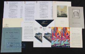 c1929 The Channel Tunnel Lecture Baron Emile B d'Erlanger Lecture, notes plus Channel Tunnel